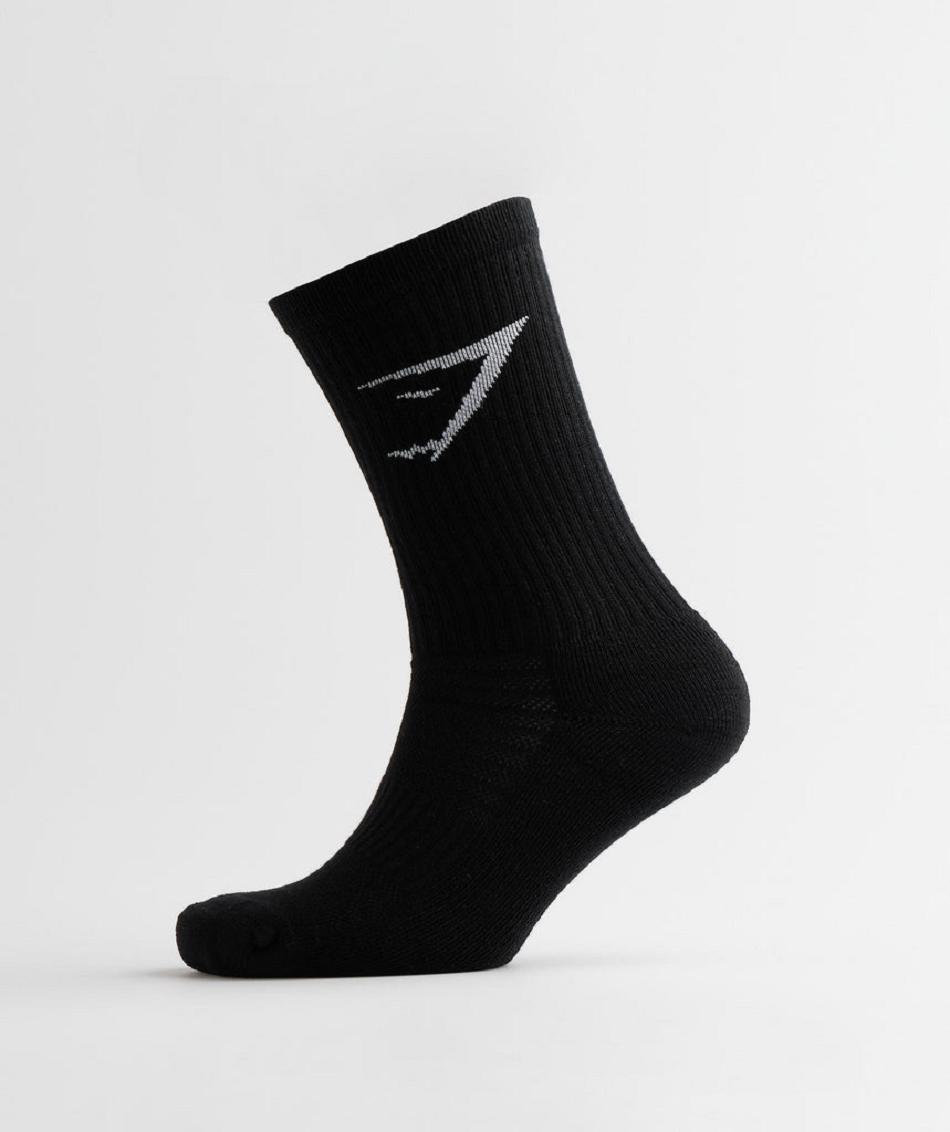 Calcetines Gymshark Crew 3pk Accessories Negras | CO 4137HAP